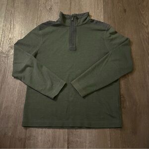 Men’s Banana Republic Green Quarter Zip Mock Neck Sweater Size Large
